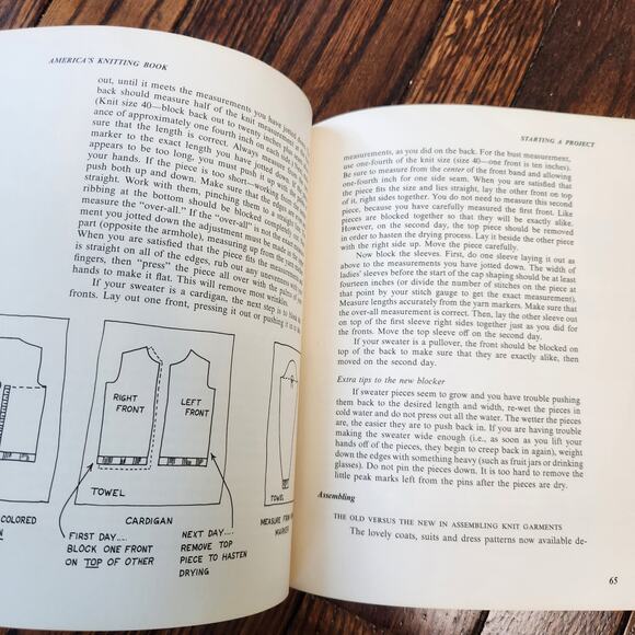 Vintage America's Knitting Book Blue How To Craft Decor Gertrude Taylor - Picture 5 of 12